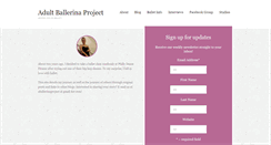 Desktop Screenshot of adultballerinaproject.com